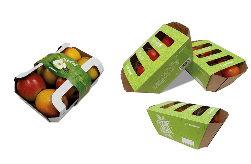 Envasado y etiquetado sostenibles de fruta y verdura fresca